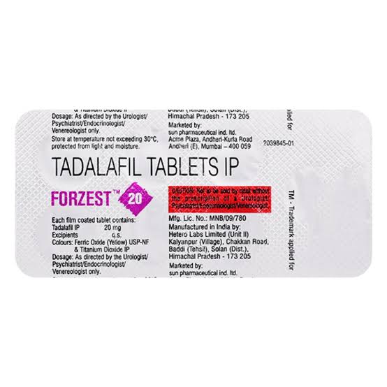 Forzest 20 Mg Tablet (Tadalafil)